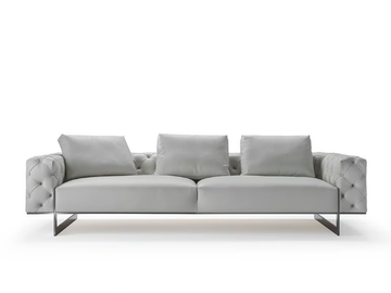 CHARACTER - Tufted 3 seater leather sofa by Siwa Soft Style - view 3